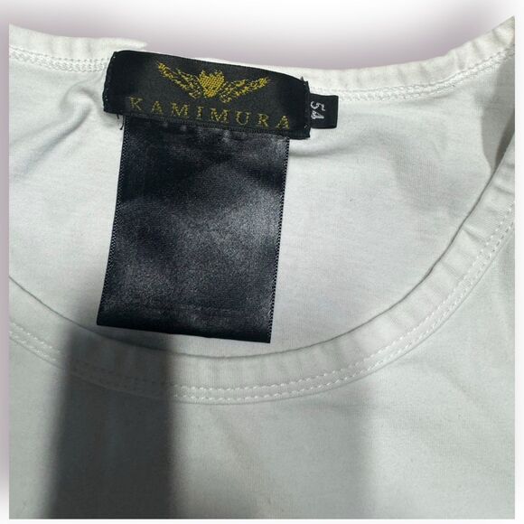 Kamimura Skull Embroidered Tee Shirt White Size Large Tokyo Japan - Picture 2 of 4